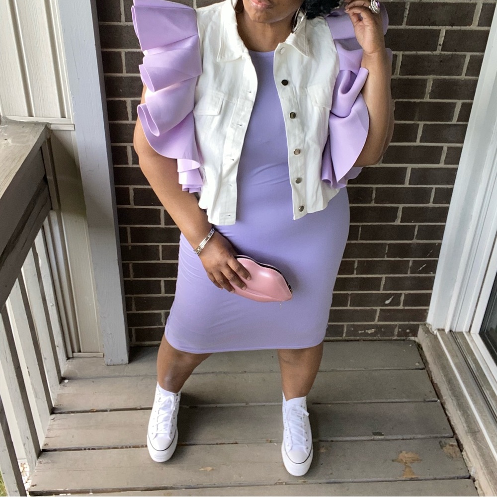 Lilac Bodycon Midi